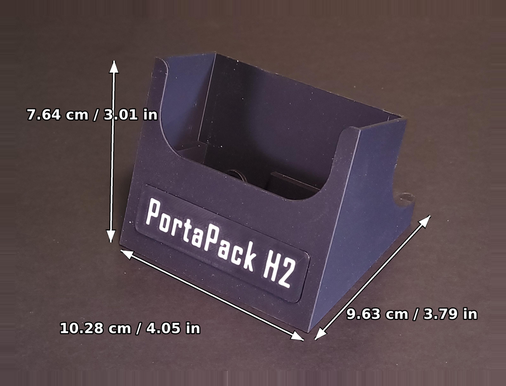 PortaPack H2 Desk Stand with Custom Callsign Plate