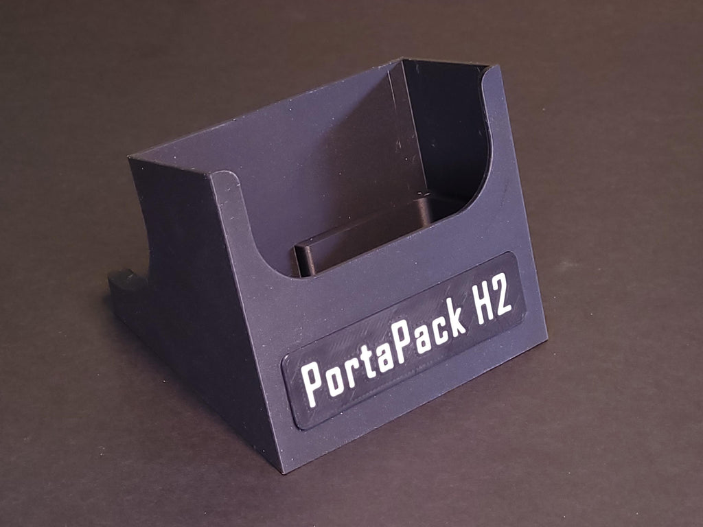 PortaPack H2 Desk Stand with Custom Callsign Plate