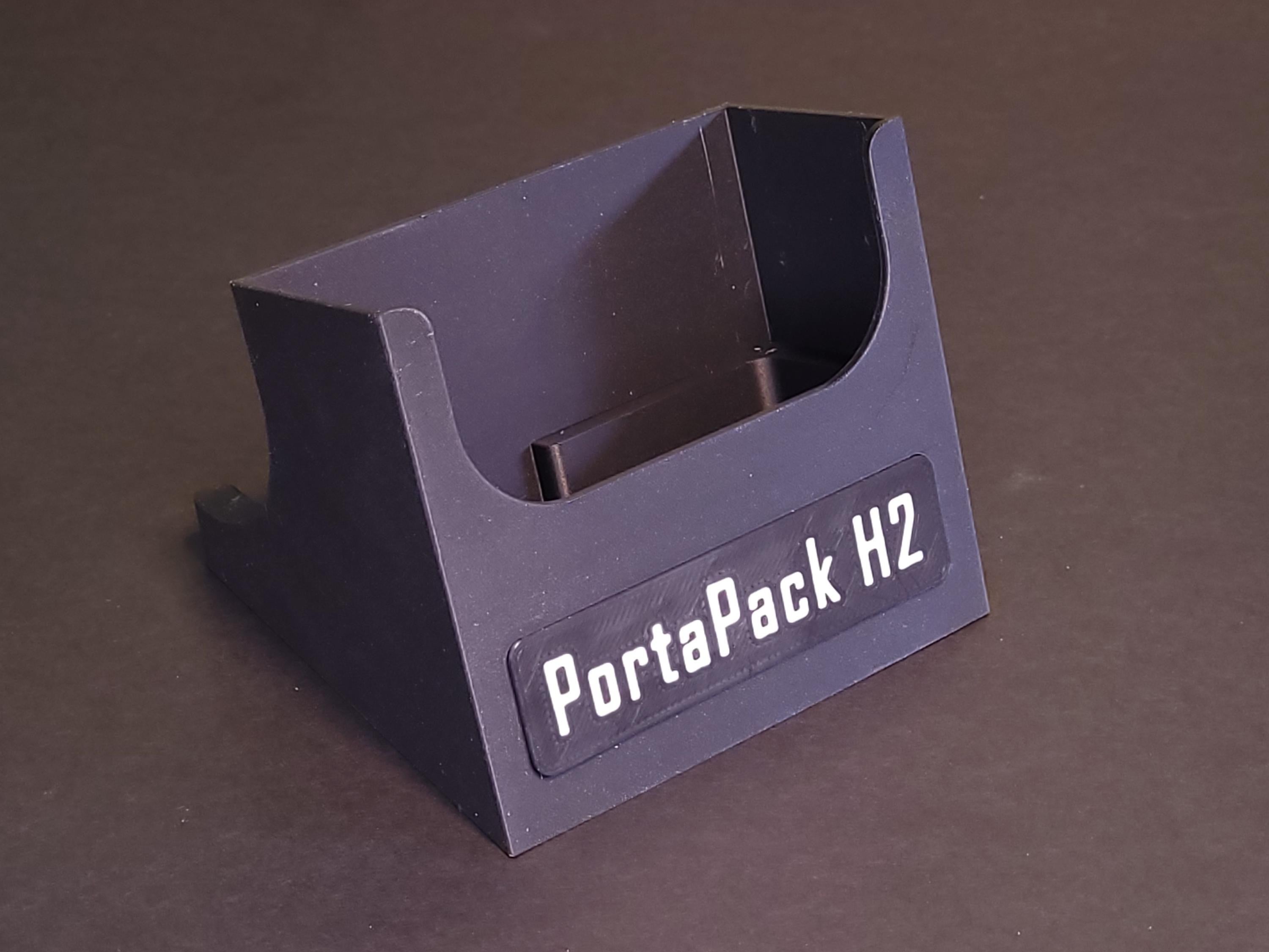 PortaPack H2 Desk Stand with Custom Callsign Plate