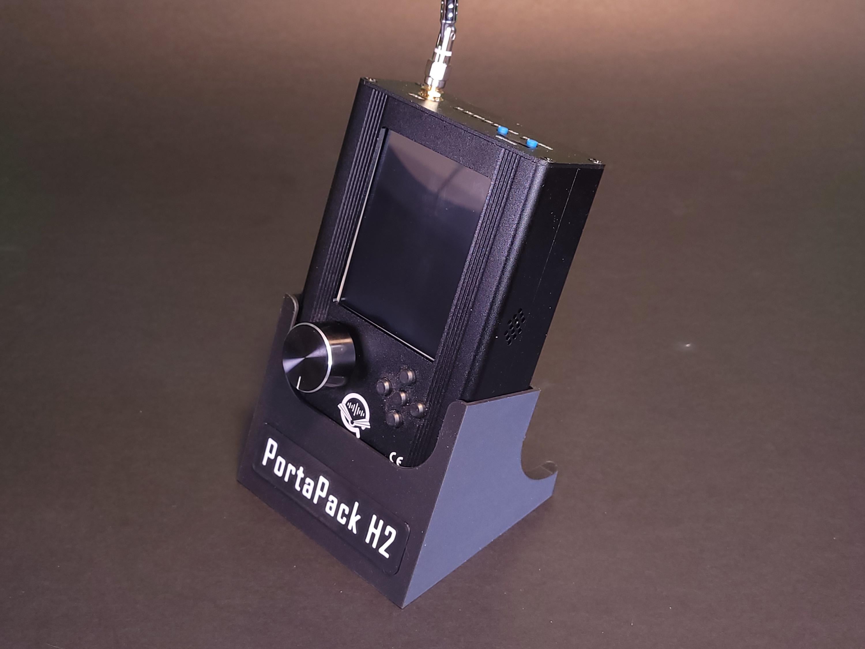 PortaPack H2 Desk Stand with Custom Callsign Plate
