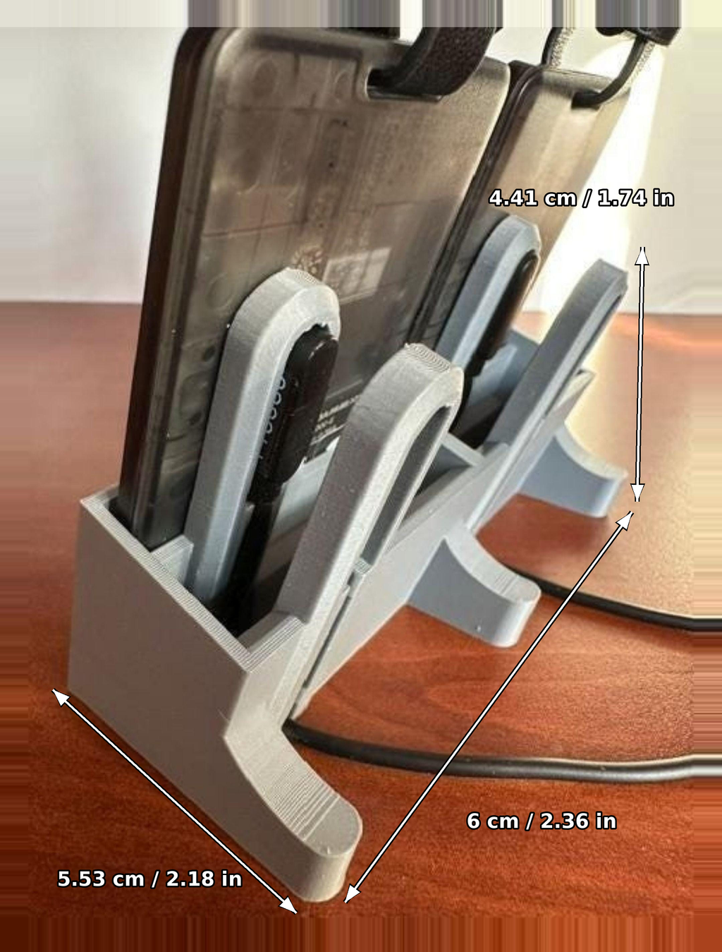 Seeed SenseCap T1000E Charging Stand for 4 Meshtastic Trackers, Custom Name Plates