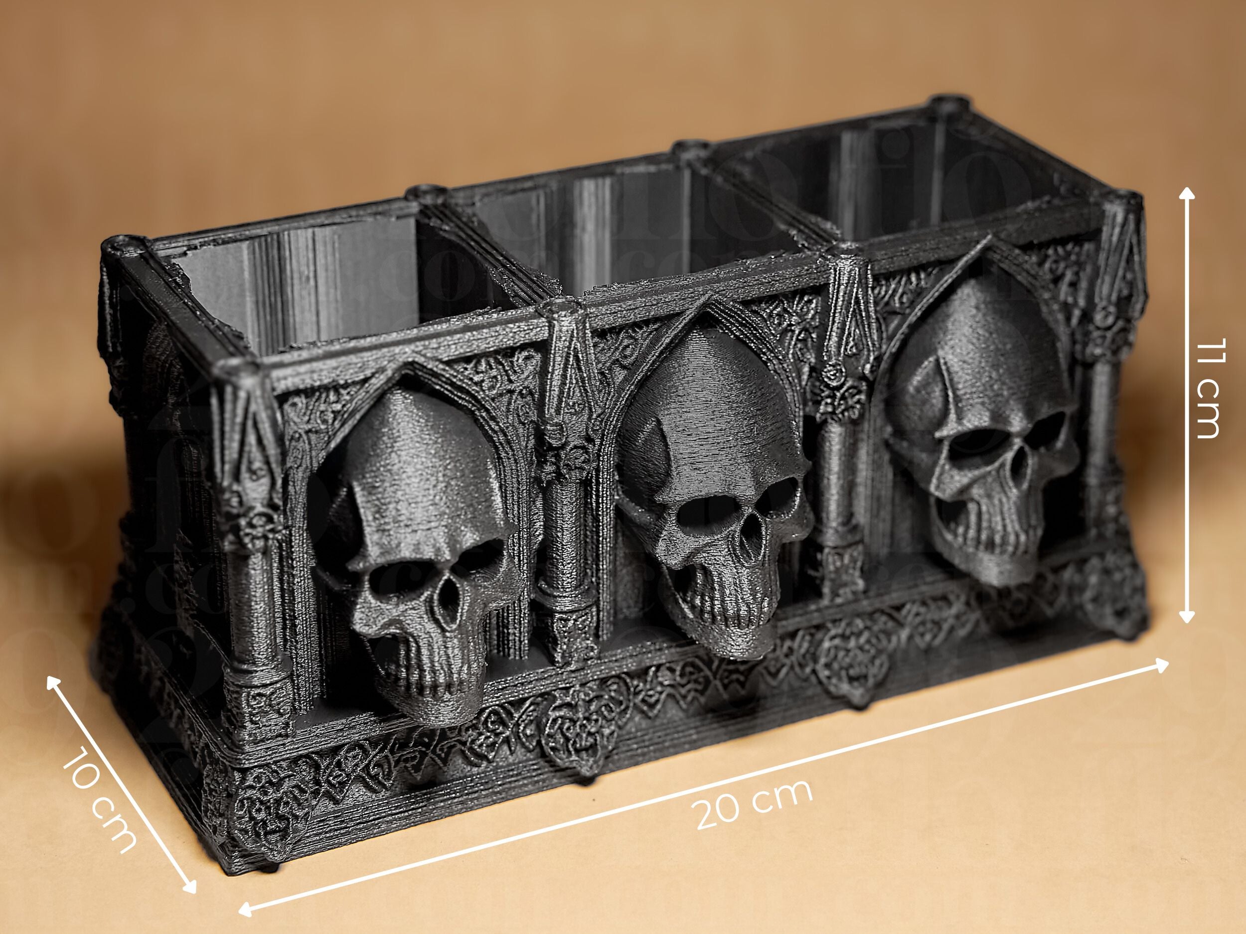 Skull Desk Organizer - Gothic Skull Series