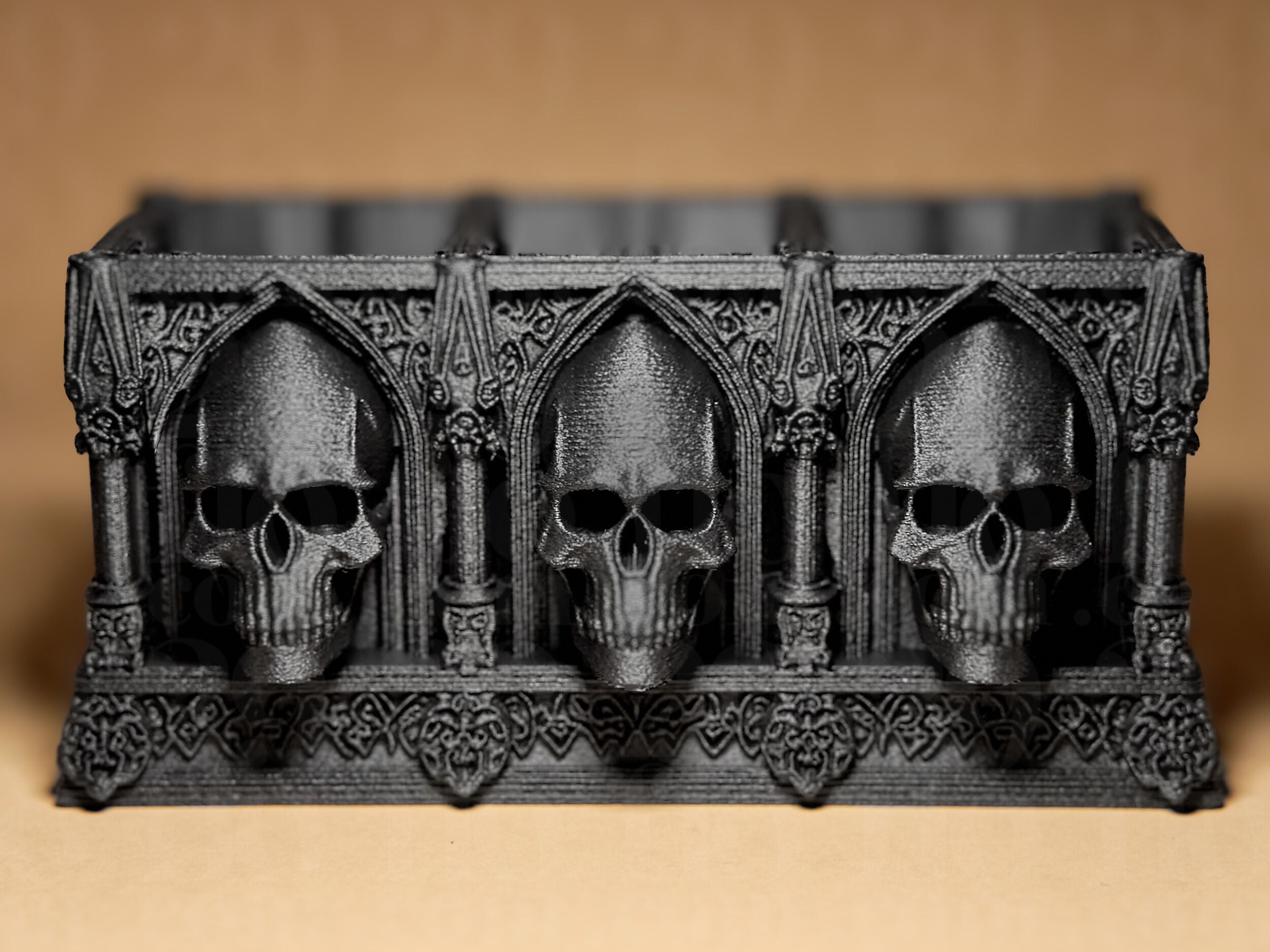 Skull Desk Organizer - Gothic Skull Series