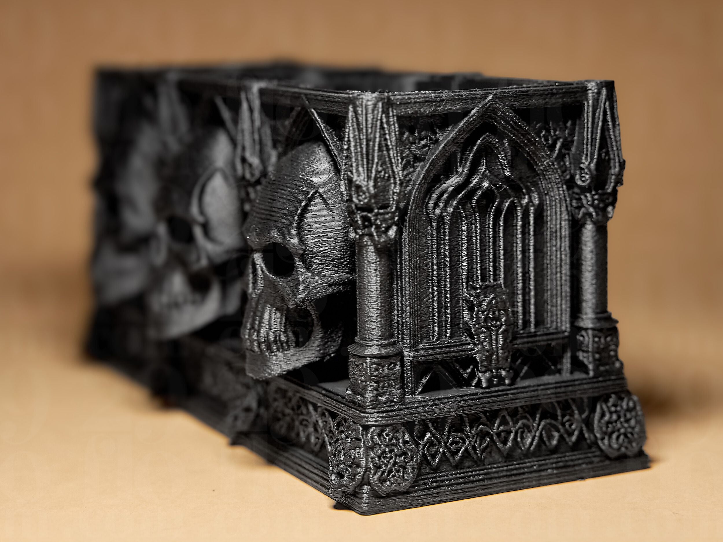 Skull Desk Organizer - Gothic Skull Series