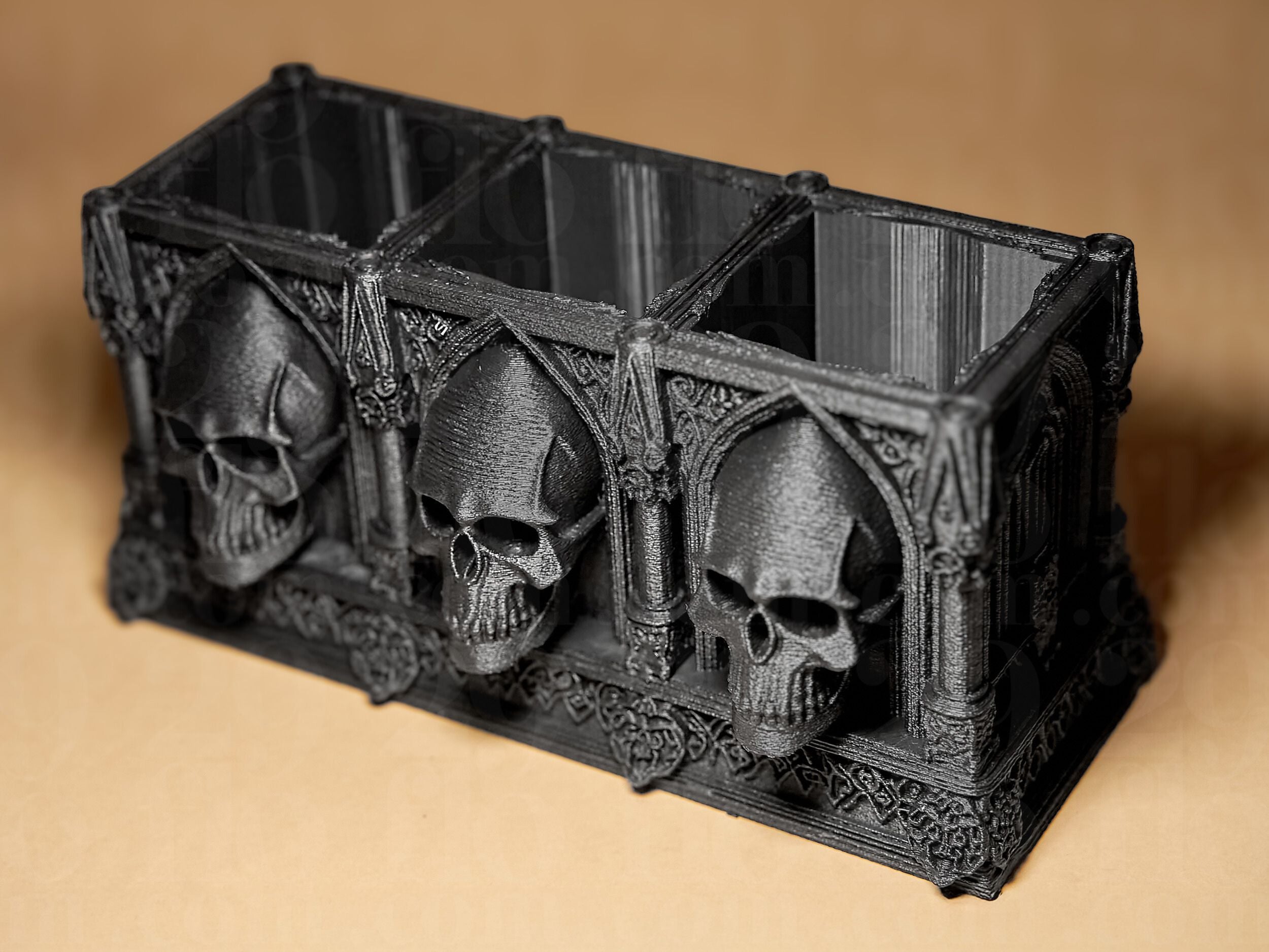 Skull Desk Organizer - Gothic Skull Series